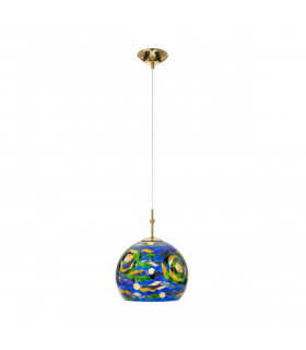 Lámpara colgante de diseño LUNA Gold 24 quilates 1 bombilla