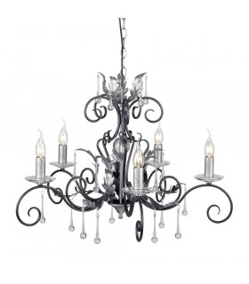Lampada a sospensione Amarilli, bronzo / oro, 5 lampadine