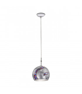 Design Pendelleuchte LUNA Chrom 1 Glühbirne