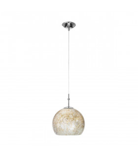 Lámpara colgante de diseño LUNA cromo 1 bombilla