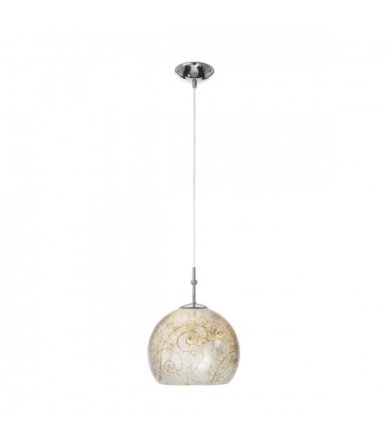 Lampada a sospensione design LUNA cromata 1 lampadina