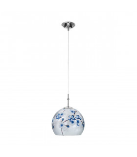 Lámpara colgante de diseño LUNA cromo 1 bombilla