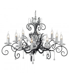 Lampada a sospensione Amarilli, bronzo / oro, 10 lampadine