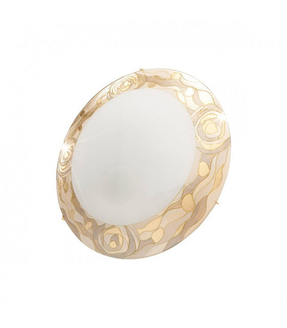 Plafonnier design SERENA Or 24 Carats 2 ampoules