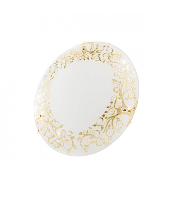 Plafonnier design SERENA Or 24 Carats 2 ampoules