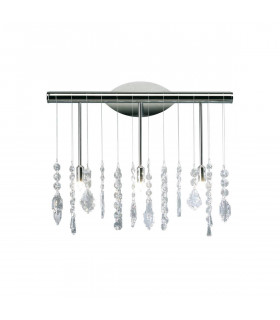 Design Wandleuchte STRETTA Chrom 5 Glühbirnen