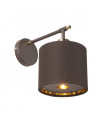 plafonnier ventilateur vintage 2 ampoules e27 max 60w brun patiné