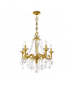 Chandelier classique CONTARINI CRYSTAL or Français 5 ampoules