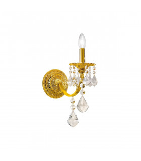 Aplique clásico PISANI CRYSTAL 24 quilates Oro 1 bombilla