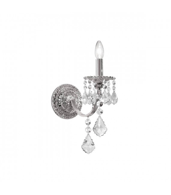 Applique murale classique PISANI CRYSTAL chrome 1 ampoule