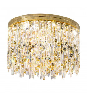 Design Deckenleuchte PRISMA 24 Carat Gold 12 Glühbirnen
