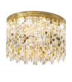 Plafonnier design PRISMA Or 24 Carats 12 ampoules