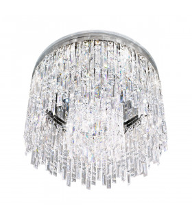 Plafoniera design PRISMA cromata 12 lampadine