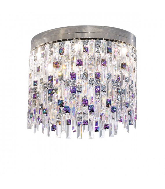 Plafoniera design PRISMA cromata 6 lampadine