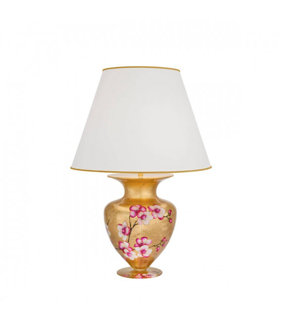 Lampada da tavolo design ANFORA 24 carati oro 1 lampadina