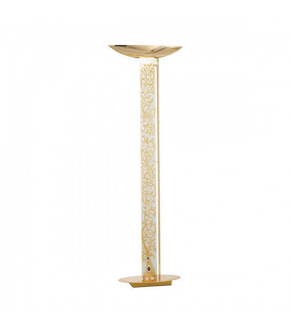 Design Stehleuchte DELPHI Gold 24 Karat 4 Glühbirnen