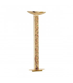 Design Stehleuchte DELPHI Gold 24 Karat 4 Glühbirnen