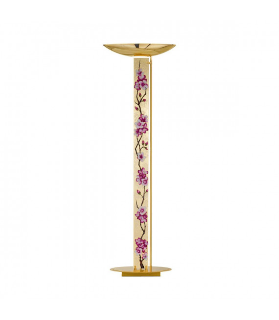 Design Stehleuchte DELPHI Gold 24 Karat 4 Glühbirnen