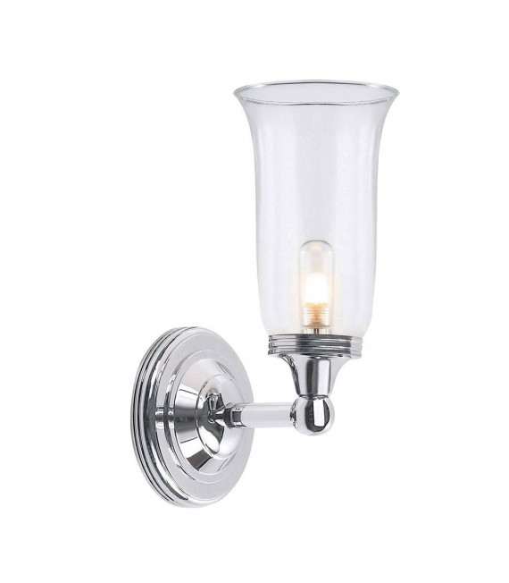 Austen1 Wandleuchte, Chrom und Glas