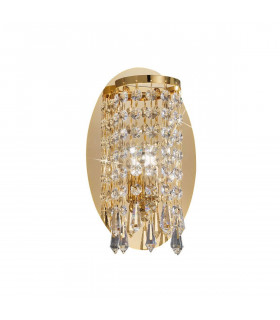 Design Wandleuchte CHARLESTON 24 Karat Gold 1 Glühbirne