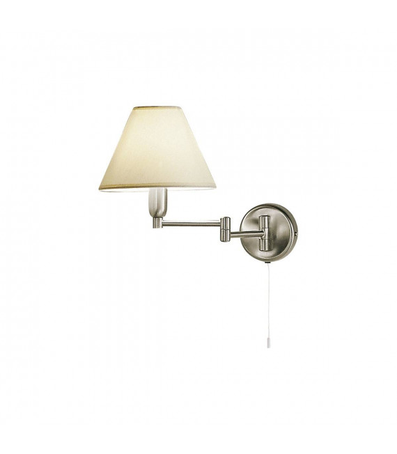 HILTON Wandleuchte Nickel 1 Glühbirne