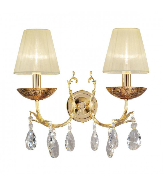 Applique classica VICTORIA 2 oro 24 carati 2 lampadine