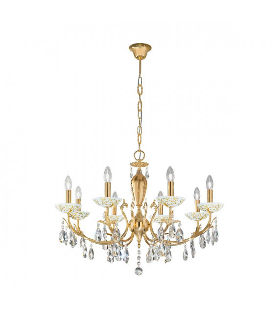 Candeliere classico VICTORIA 2 oro 24 carati 8 lampadine