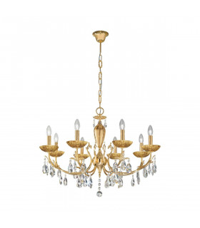 Candelabro clásico VICTORIA 2 Oro 24 Quilates 8 bombillas