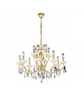 Candeliere classico VICTORIA 2 oro 24 carati 12 lampadine