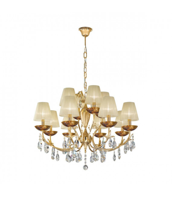Candelabro clásico VICTORIA 2 Oro 24 Quilates 12 bombillas