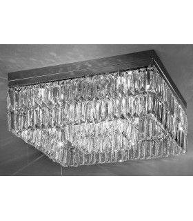 Plafoniera design PRISMA cromo 16 lampadine