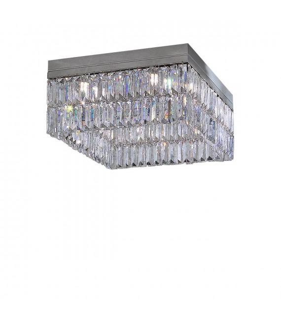 Plafonnier design PRISMA chrome 8 ampoules