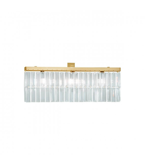 Applique murale design PRISMA Or 24 Carats 3 ampoules