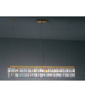 Lampadario di design PRISMA 24 carati in oro 7 lampadine