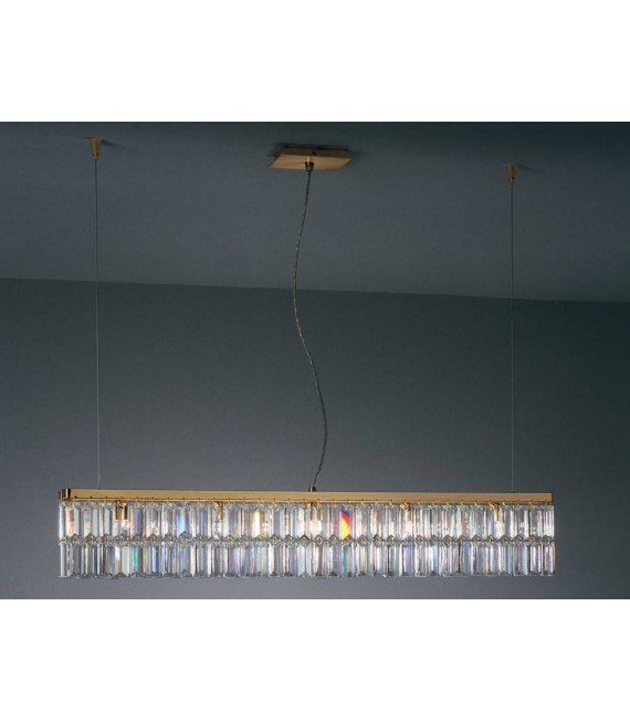 Lampadario di design PRISMA 24 carati in oro 7 lampadine