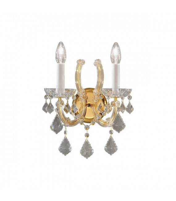 Applique classica MARIA LOUISE 24 carati oro 2 lampadine