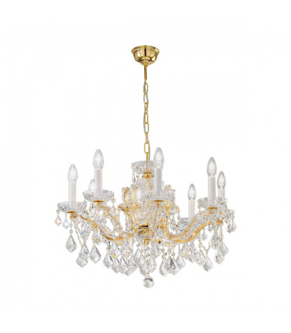Candelabro clásico MARIA LOUISE Oro de 24 quilates 8 bombillas