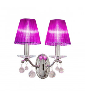Applique murale classique CARMEN 2 chrome 2 ampoules