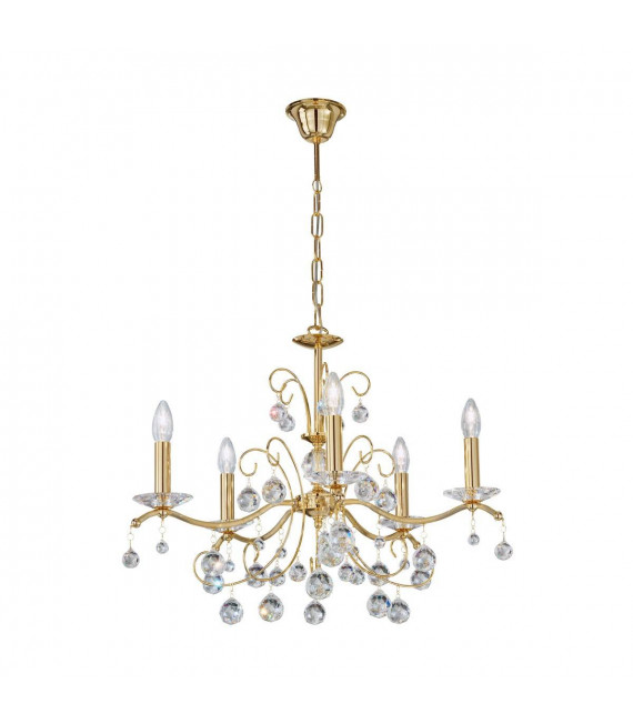 Candeliere classico CARMEN 2 oro 24 carati 5 lampadine