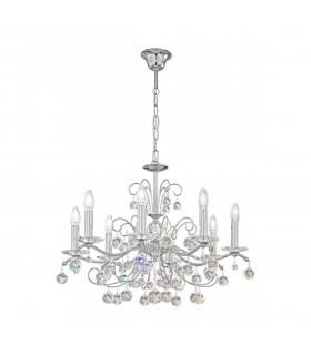 Chandelier classique CARMEN 2 chrome 8 ampoules