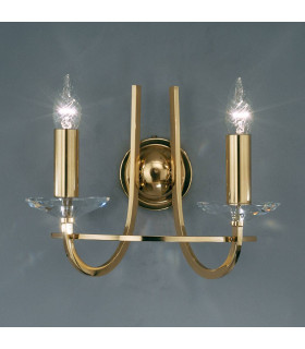 Applique murale classique IMPERIAL laiton Anglais 2 ampoules