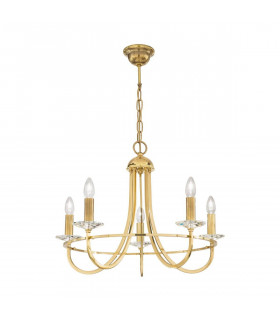Chandelier classique IMPERIAL laiton Anglais 5 ampoules