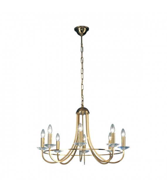 Lampadario classico IMPERIAL ottone inglese 8 lampadine