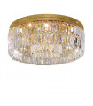 Plafonnier design PRISMA Or 24 Carats 12 ampoules