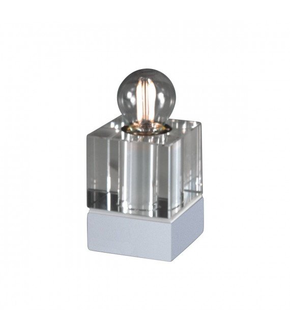Lámpara de mesa de diseño RIVIERA blanca 1 bombilla