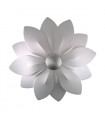 Applique murale design FIORE feuille d'argent 6 ampoules