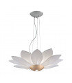 Suspension design FIORE feuille d'or 7 ampoules