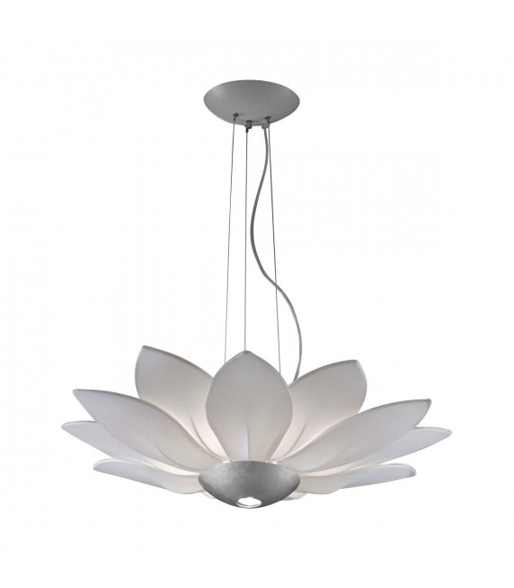 Lampada a sospensione design FIORE bianca 7 lampadine