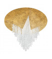 Plafonnier design FONTE DI LUCE feuille d'or 1 ampoule