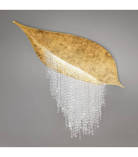Design Deckenleuchte FONTE DI LUCE Blattgold 3 Glühbirnen